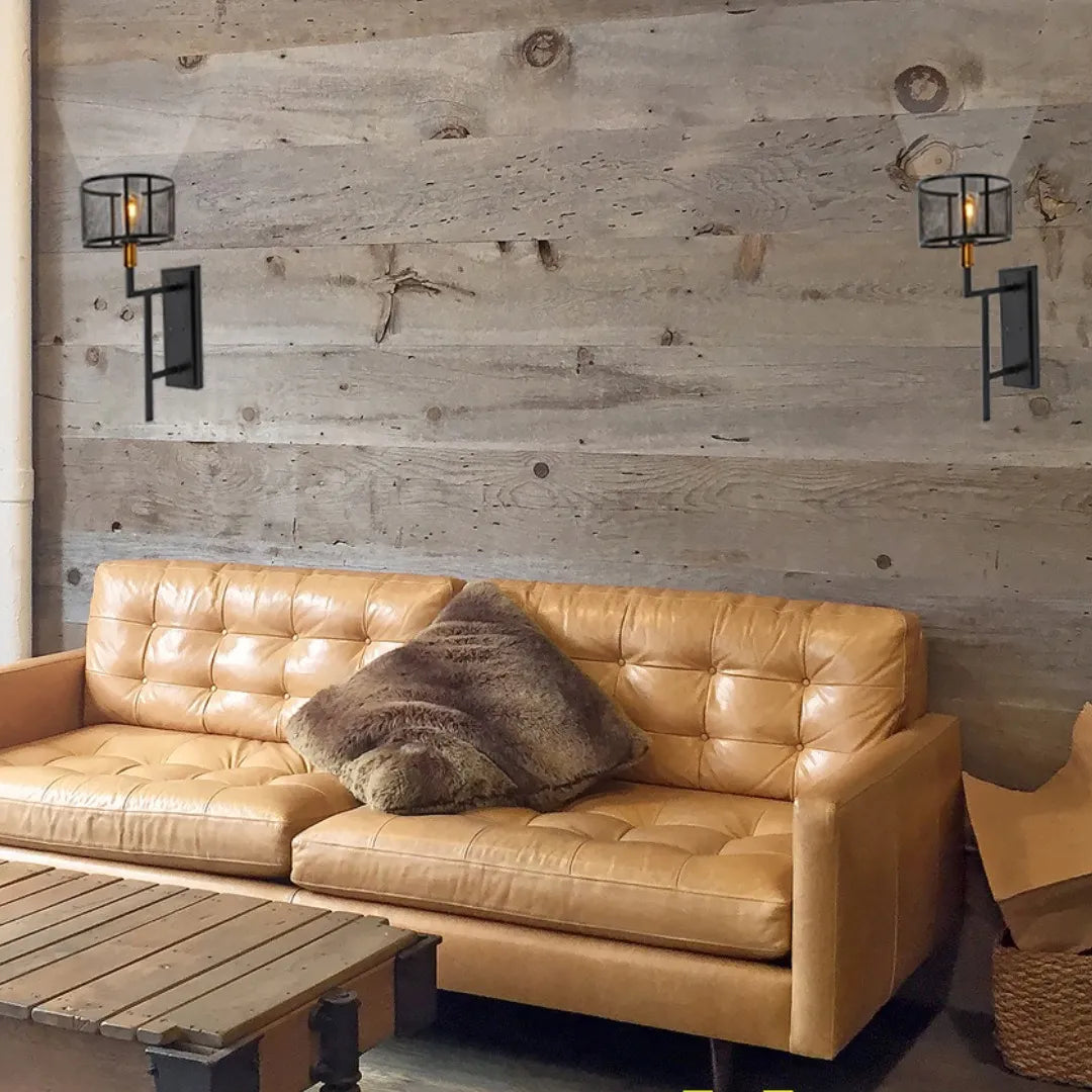 Lámpara de Pared Industrial Moderna con Rejilla de Metal Aplique Decorativo Vintage para Interior – Base E27 - NGR